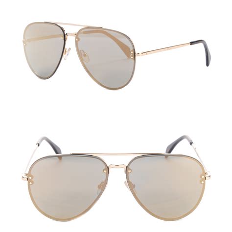 CELINE Mirror Aviator Sunglasses CL 41391/S Gold